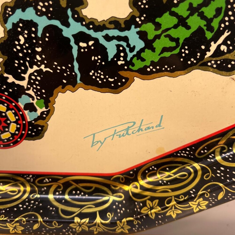 Daher Decorated Ware Serving Tray Designed by Daher Vintage 1970s Hand-Painted - Picture 3 of 3